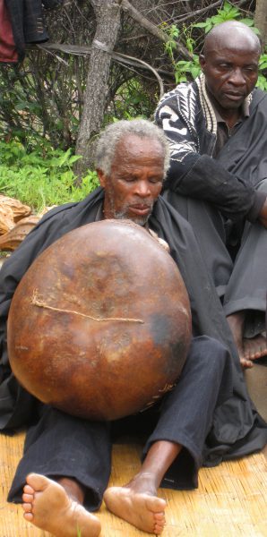 Fungai Mujuru plays mbira at Dambatsoko (Mujuru Village)
