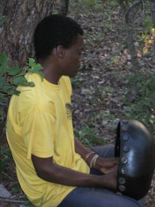 Denver Banda mbira time in the forest