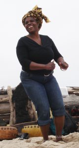 Irene Chigamba Teaching Dance at the Beach Mbira Camp 2006