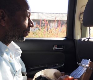 Tiri Chiongotere playing mbira in car 2019